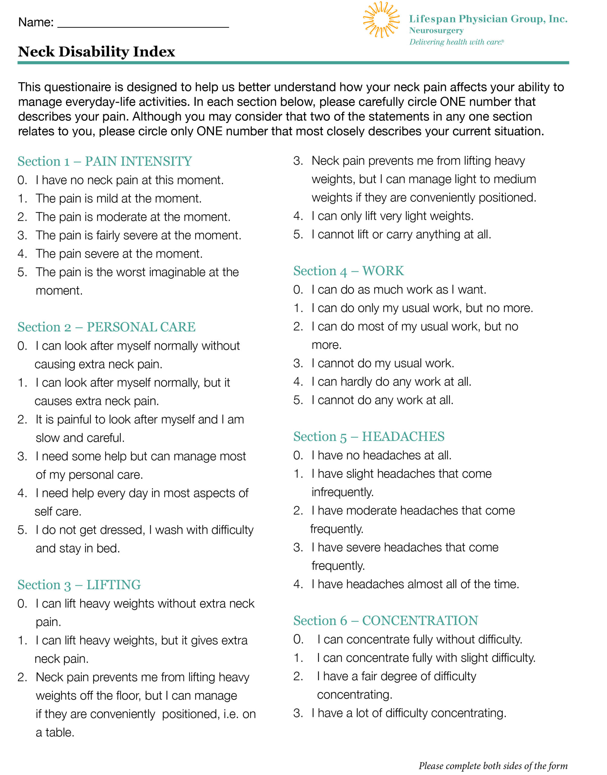 New Patient Packet 0924-1- Brown Neurosurgery